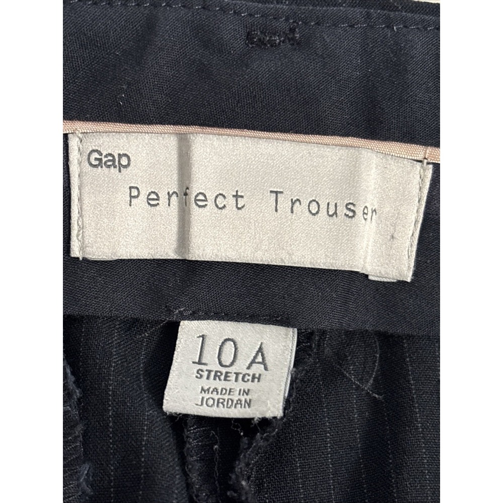 Gap Perfect Trouser Womens Size 10A Stretch Navy Pinstripe Career Dress Pants - Picture 6 of 13